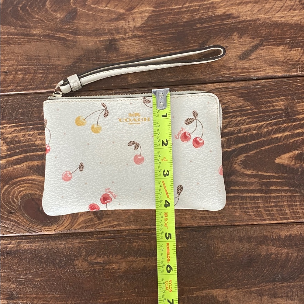 Coach Cherry Leather Wallet Wristlet - Picture 14 of 15
